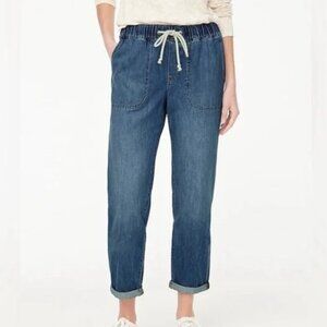 J.Crew Factory Drawstring Jeans Size 30 Rolled Hem NWT